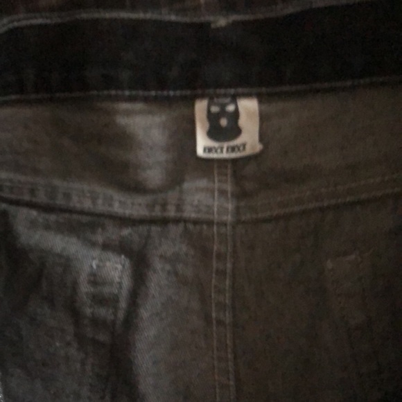 Y2K jeans black and white. Bat print and Michel Myers on the back - Picture 3 of 3